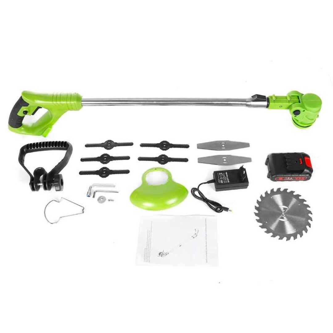 Heavy Duty Cordless Strimmer & Brush Cutter – 2000mAh Battery, 240 Min Runtime | Ventayan