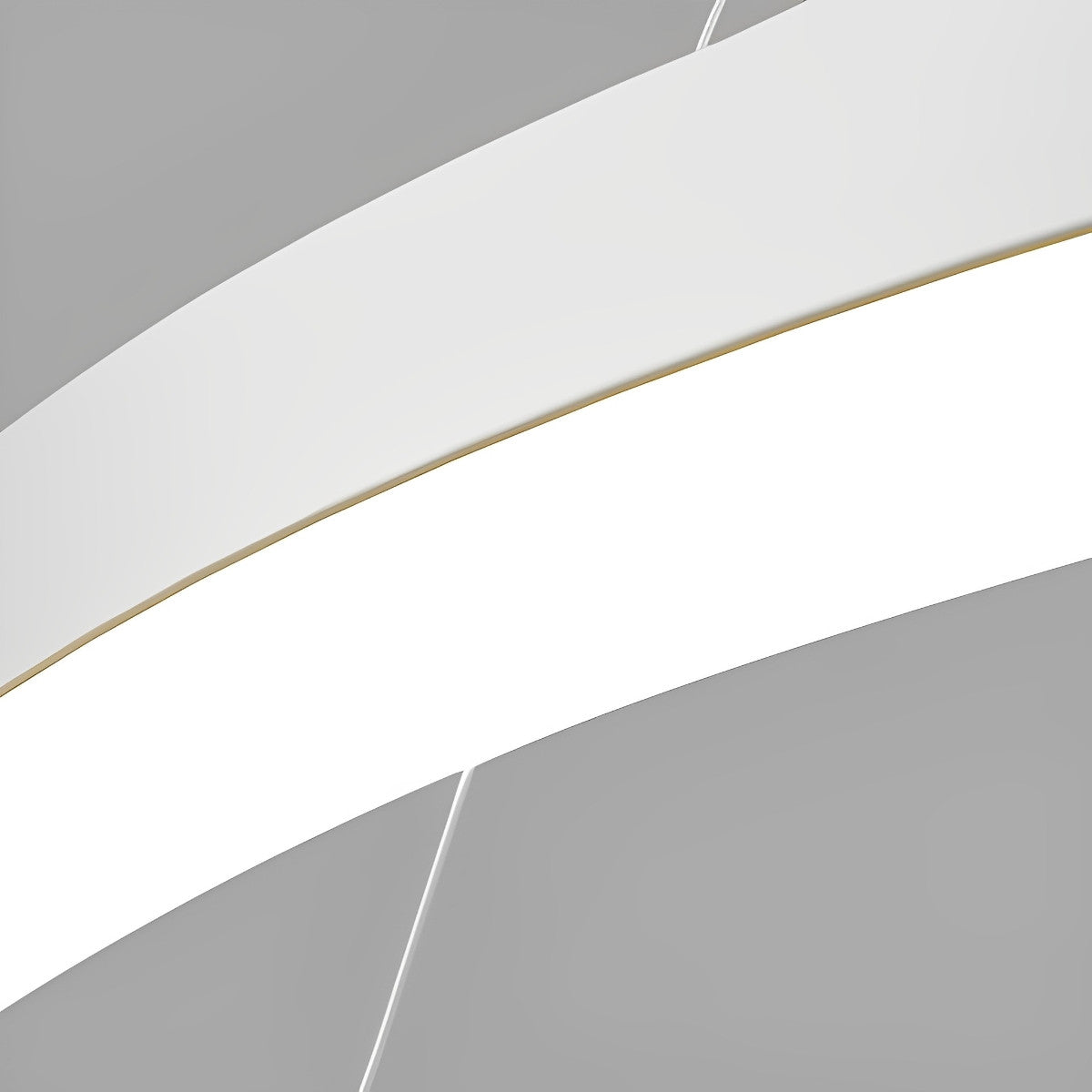Circular Metal Rings Creative LED 3-Step Dimming White Modern Pendant Lights