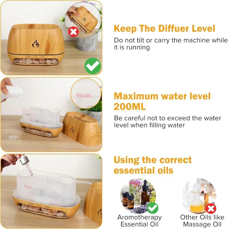 ClearAir | 3-in-1 Salt Rock Aroma Diffuser