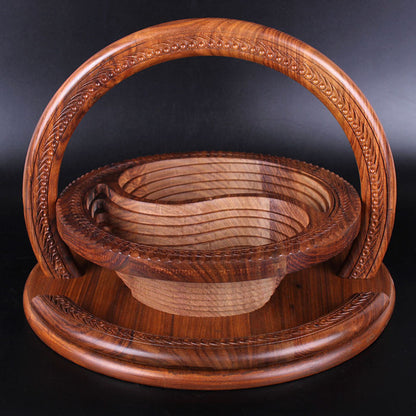 Handmade Timbered Fruit Plate of Artistry