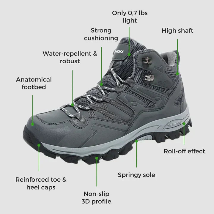 Lightweight Orthopaedic Outdoor & Hiking Boots with Cushioning Sole – Superior Support for Foot Pain Relief