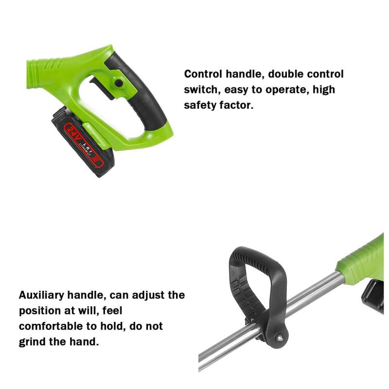 Heavy Duty Cordless Strimmer & Brush Cutter – 2000mAh Battery, 240 Min Runtime | Ventayan