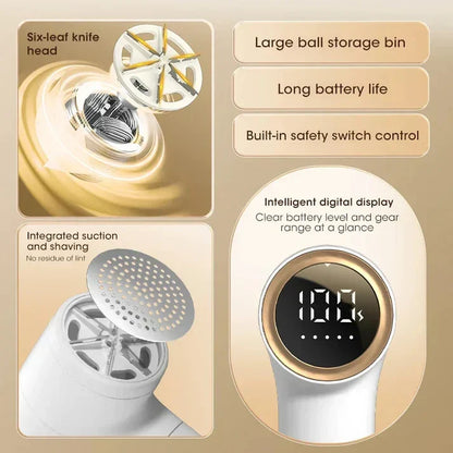 Electric Fabric Lint Remover – Rechargeable Fuzz Shaver for Clothes & Furniture