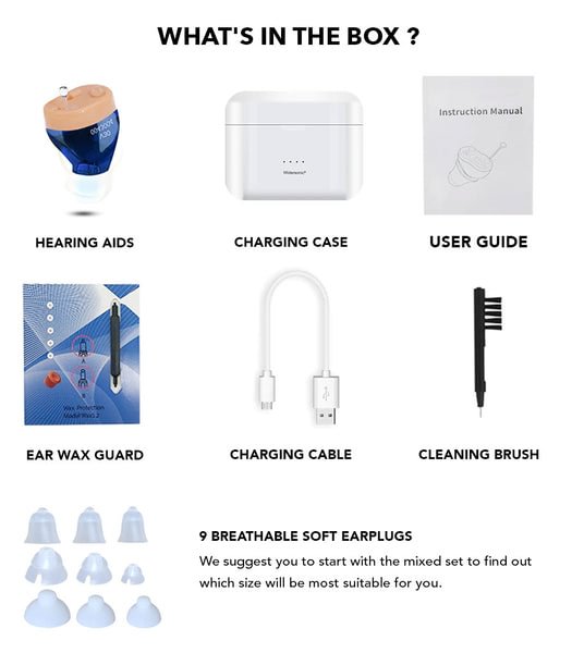 Invisible CIC Hearing Aid – Rechargeable, Discreet, Small In-Canal for Seniors