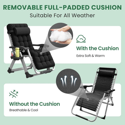 Adjustable Patio Recliner – Heavy-Duty Anti-Gravity Outdoor Lounge Chair | Ventayan