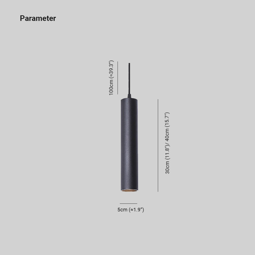 Cylinder Shape Linear Pendant Light