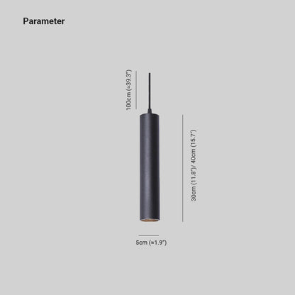 Cylinder Shape Linear Pendant Light