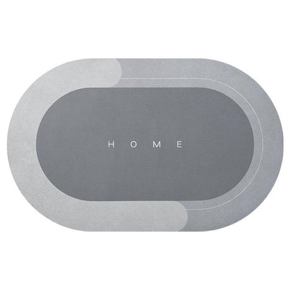 Absorbent Bath Mat (Oval) - Waterproof & Non slip Rubber Shower Mat