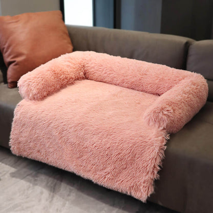 Calming Furniture Protector Dog Bed - Cozy Backrest