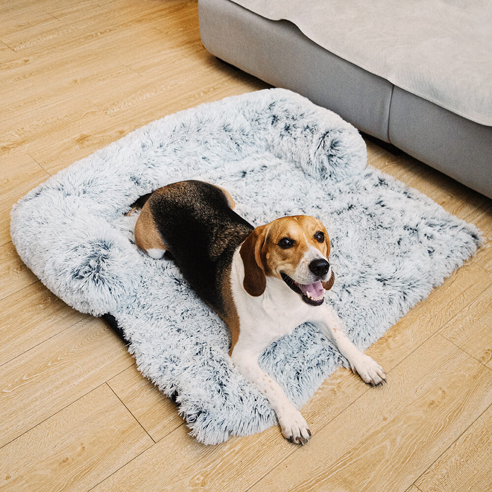 Calming Furniture Protector Dog Bed - Cozy Backrest