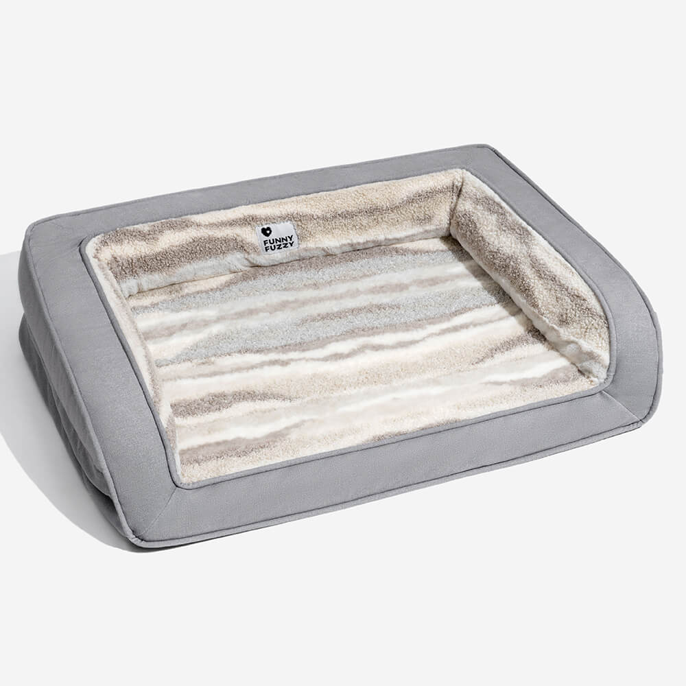 Cozy orthopedic dog sofa made of lambswool
