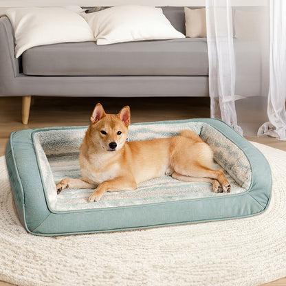 Cozy orthopedic dog sofa made of lambswool