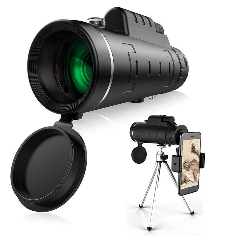 10X Starscope HD Monocular - High Power Monocular With Smartphone Holder & Tripod
