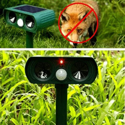 Keep Squirrel Away – Solar-Powered Ultrasonic Squirrel Deterrent with Motion Sensor for Yard & Garden