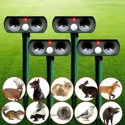 Keep Squirrel Away – Solar-Powered Ultrasonic Squirrel Deterrent with Motion Sensor for Yard & Garden