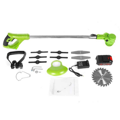 Heavy Duty Cordless Strimmer & Brush Cutter – 2000mAh Battery, 240 Min Runtime | Ventayan