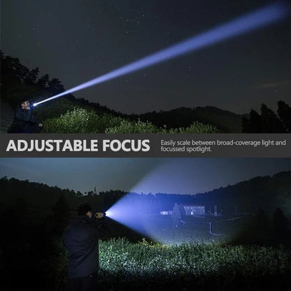 90000 Lumens XHP50.2 Tactical LED Flashlight – Ultra Bright & Rechargeable