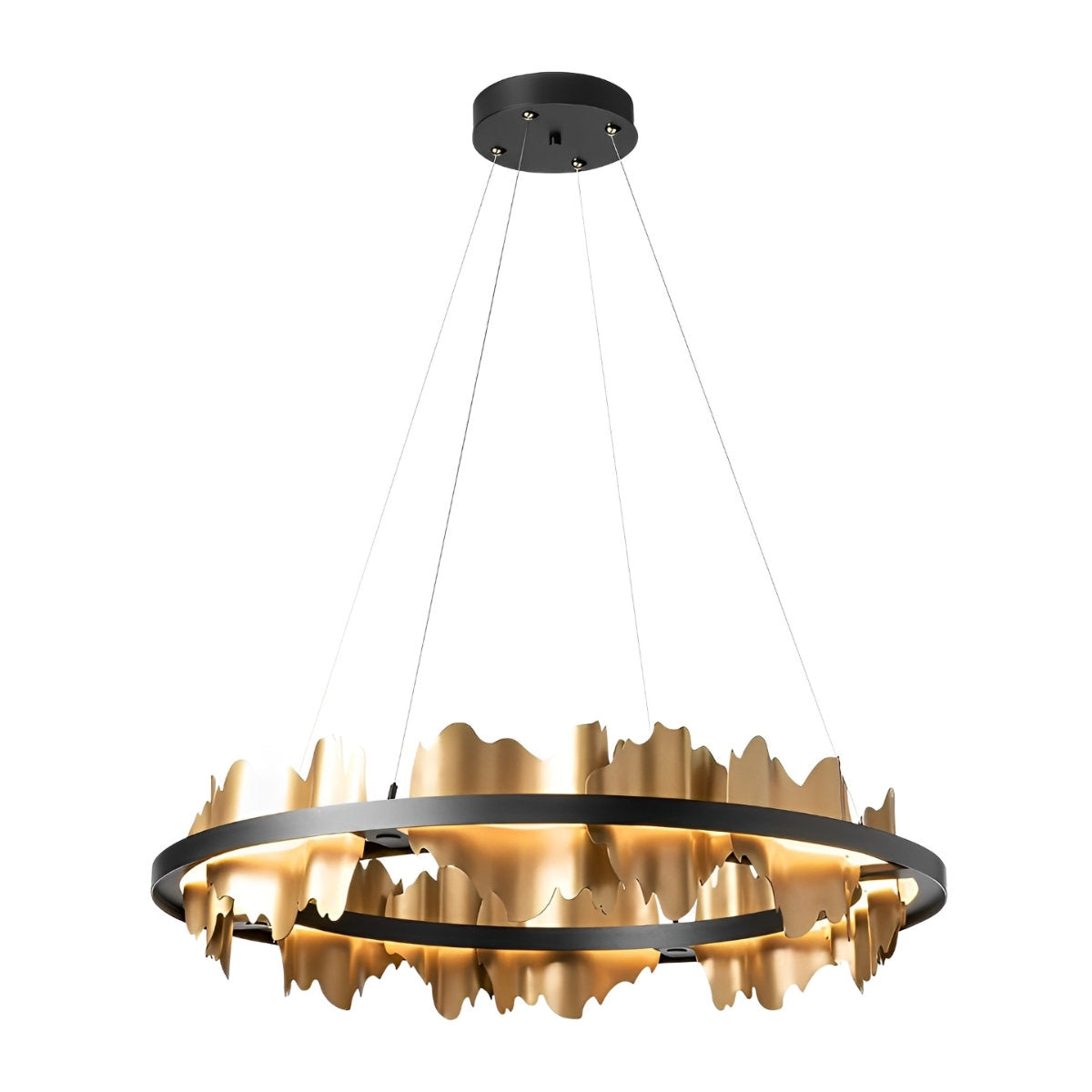 Creative Iceberg Design Metal Circular Stepless Dimming LED Light Chandelier