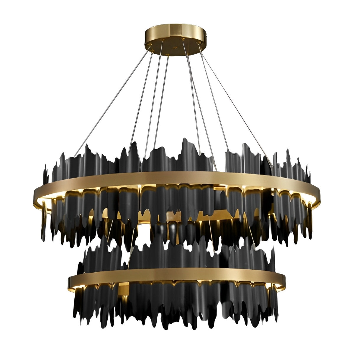 Creative Iceberg Design Metal Circular Stepless Dimming LED Light Chandelier