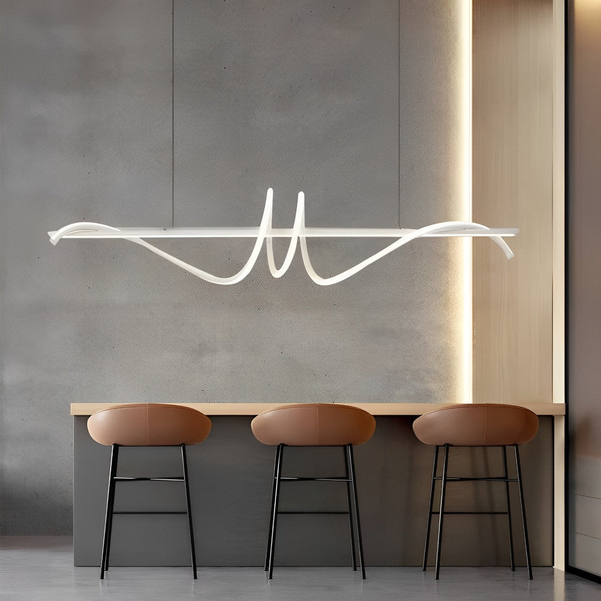 Creative Strip LED Stepless Dimming Kitchen Pendant Lighting Decorative Chandelier Ceiling Lamp Lighting