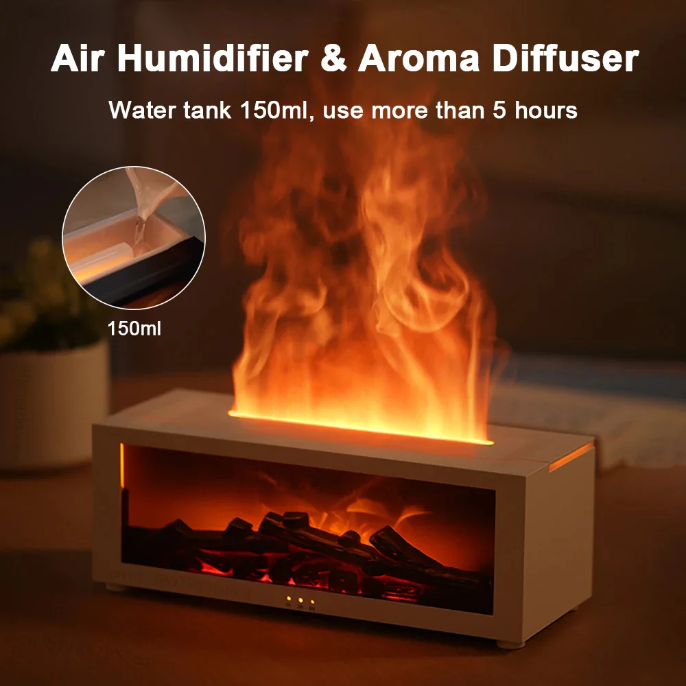 Air Humidifier and Air Purifier with Aromatherapy Flame Effect | Ventayan