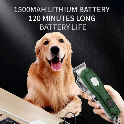 Dog Hair Clipper with Metal Housing – Rechargeable, Pro-Grade Pet Grooming Kit