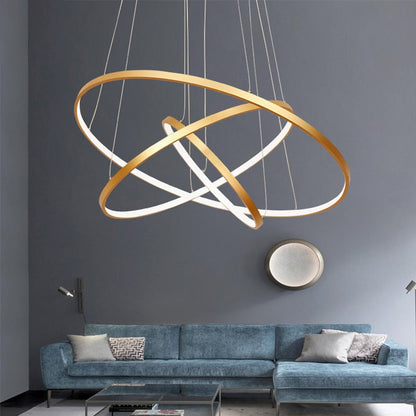 Contemporary LED Chandelier Luster Ring Lights