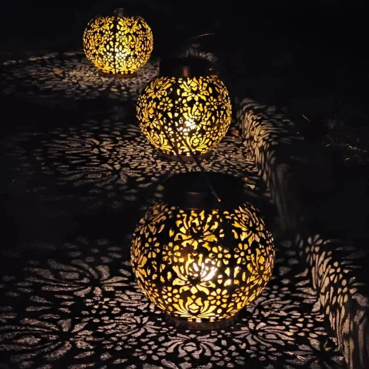 Designer Outdoor Weatherproof LED Solar Pendant Light