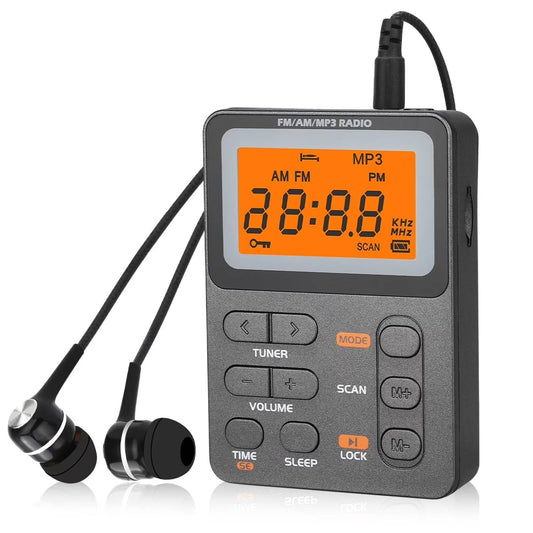 Battery Operated AM/FM Pocket Radio – Strong Signal, Best Reception On-the-Go