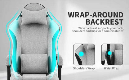 Ergonomic Gaming Chair With Footrest
