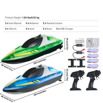 2pcs Remote Control Boat