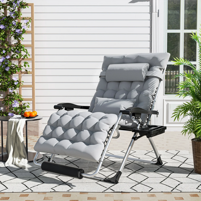 Big & Tall Outdoor Recliner – Oversized 500LB Folding Patio Lounge Chair | Ventayan