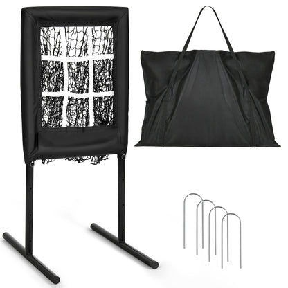 9 Hole Portable Baseball Pitching Net With Strike Zone