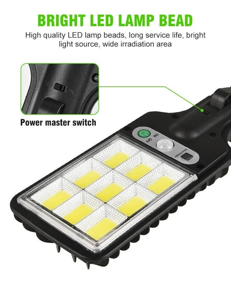 3PCS Outdoor Solar Wall Light LED Motion Sensor