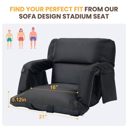 Heated Stadium Seat with Back Support
