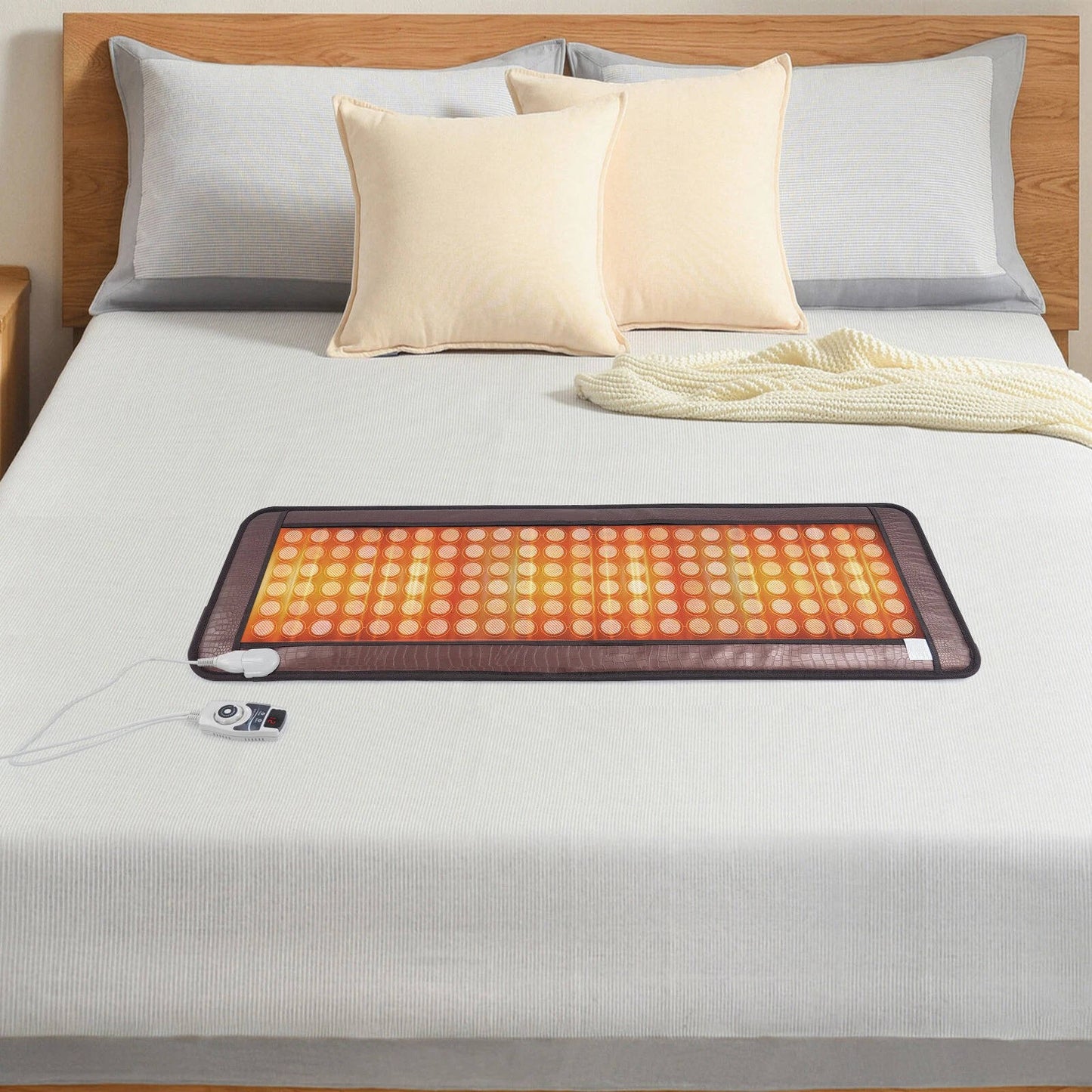 Jade Tourmaline Stone Far Infrared Therapy Mat Electric Heating Pad