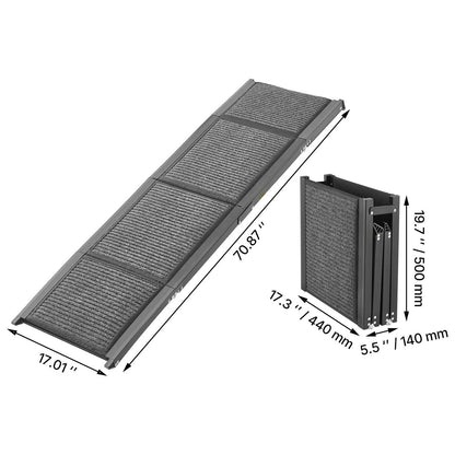 Foldable Outdoor Dog Ramp for Car, 250lb Capacity, Non Slip