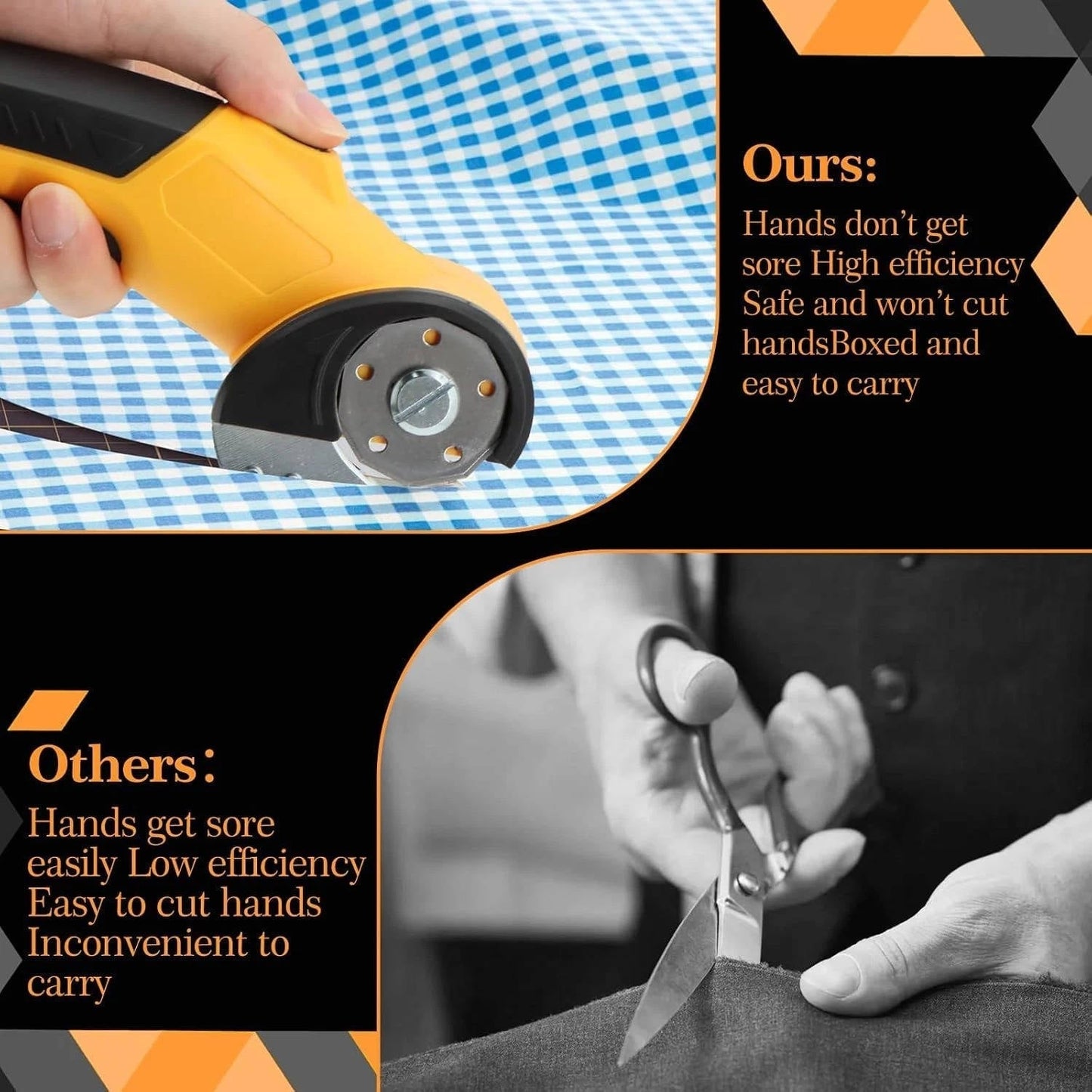 Cordless Rechargeable Electric Scissors For Fabric Leather Carpet And Cardboard