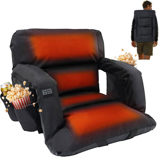 Heated Stadium Seat with Back Support