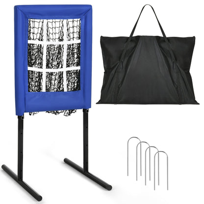 9 Hole Portable Baseball Pitching Net With Strike Zone