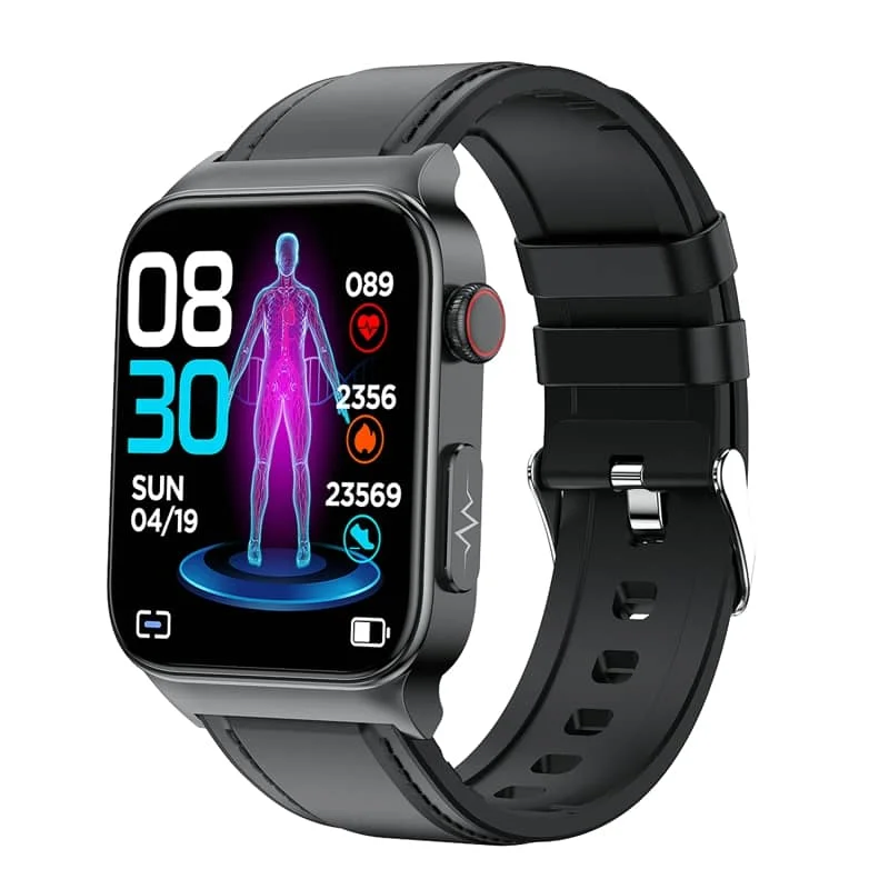 ECG Smartwatch – Blood Pressure, Glucose, Body Temp & Heart Rate Monitor