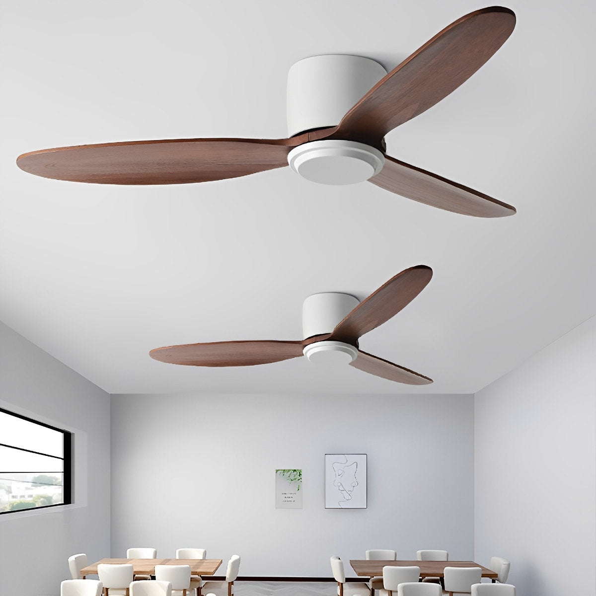 LED Inverter Silent White Low Floor DC Motor Simple Ceiling Fan Light