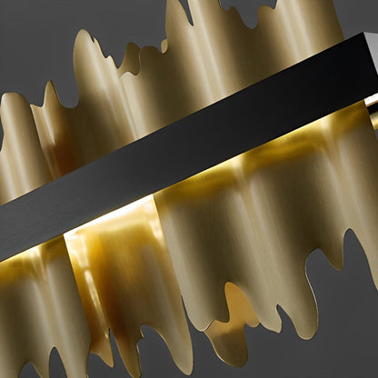 Long Strip Mountains Iceberg Stepless Dimming LED Postmodern Chandelier