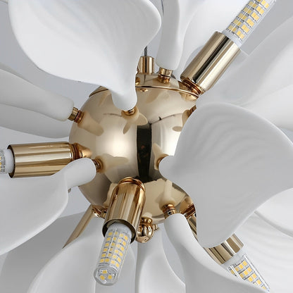 Modern Ceramics Flower Art Chandelier Light