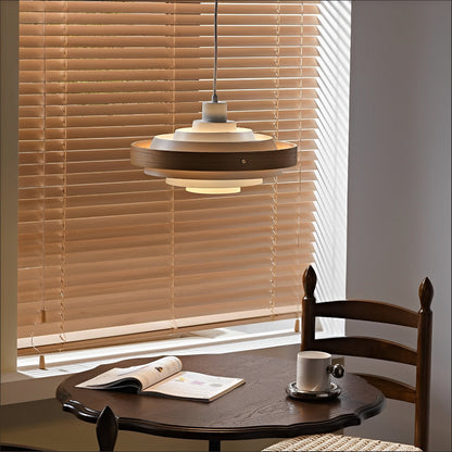 Modern Minimalist Shaded Drum Pendant Light