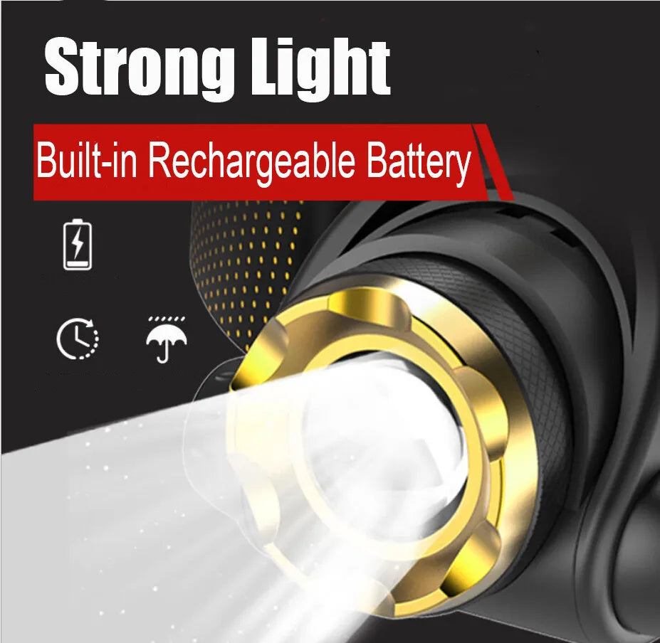 990000LM LED Rechargeable Headlamp – Zoomable Tactical Head Torch