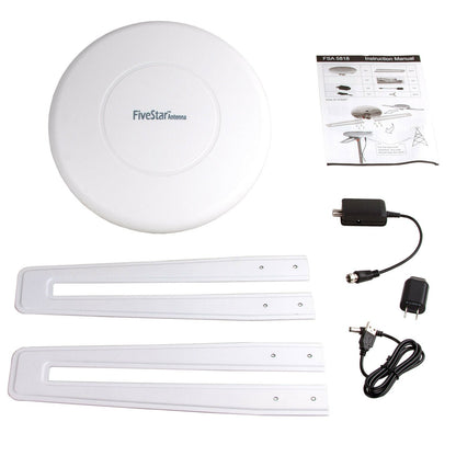 4K Amplified HDTV Antenna – Long Range 360° Omnidirectional Indoor/Outdoor TV Antenna Signal Booster