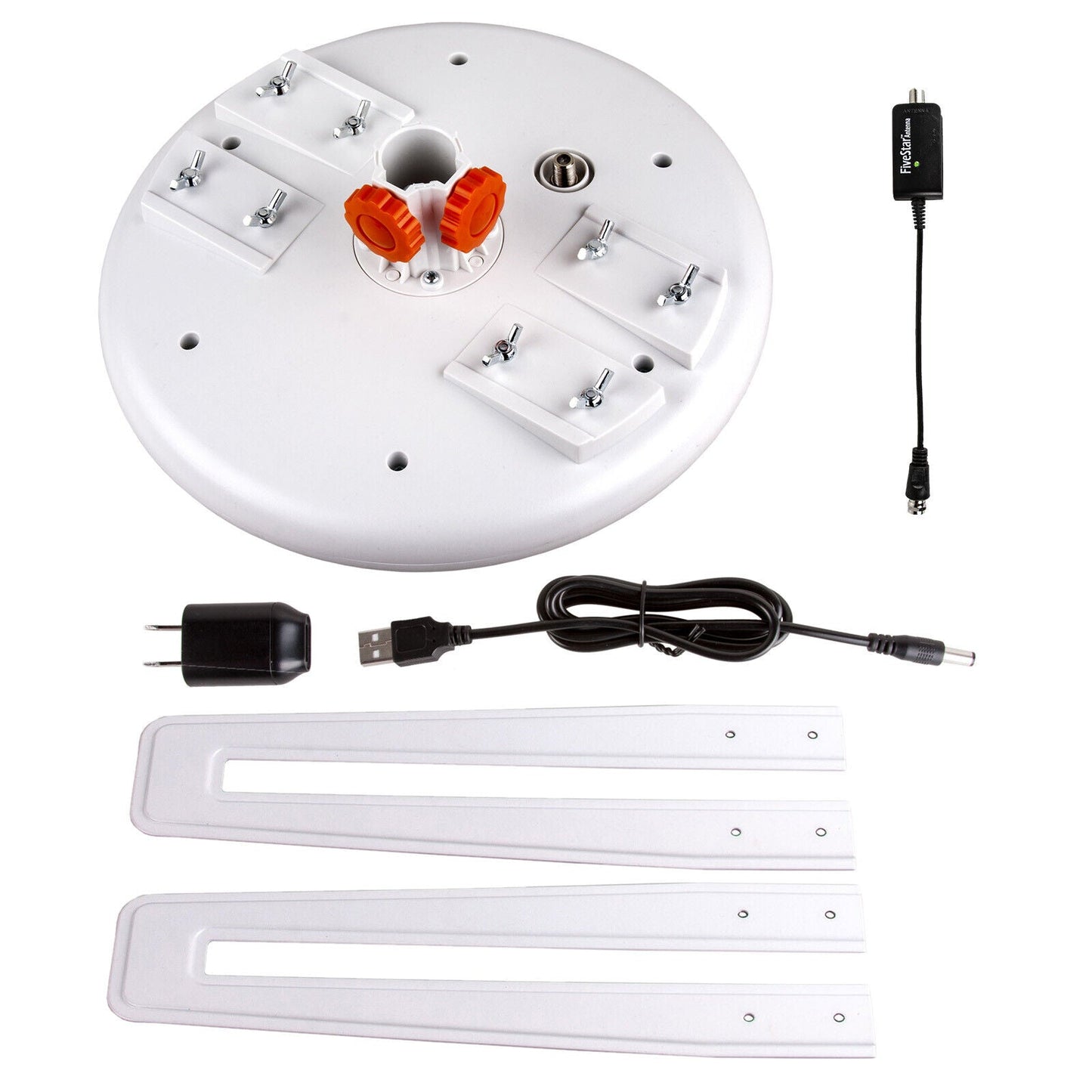 4K Amplified HDTV Antenna – Long Range 360° Omnidirectional Indoor/Outdoor TV Antenna Signal Booster