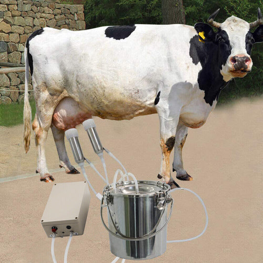 Heavy Duty Cow / Goat Suction Milking Machine Equipment 6L